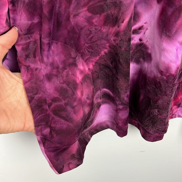 LOGO Lounge NWT women’s large purple cozy velour long sleeve tunic - Picture 4 of 9